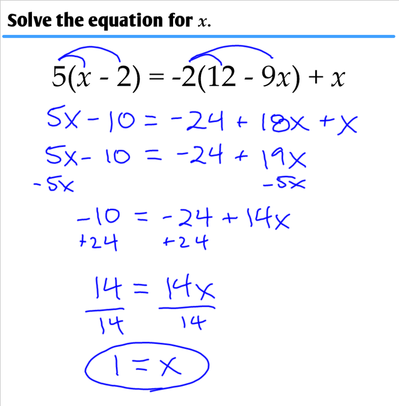 solve equations with variables on both sides quiz