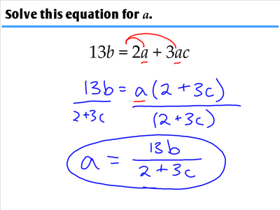 1.7 - Rewriting Equations and Formulas - Ms. Zeilstra's Math Classes