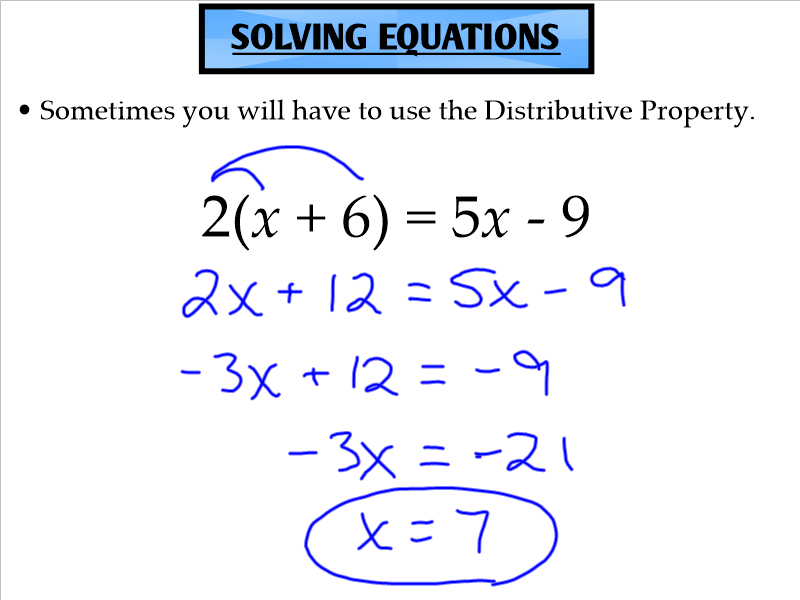 solving problems with equations